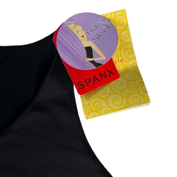 Spanx Hide & Sleek Cami Shaping Tank Slimming Cool Top Black NWT Size 1X - Picture 3 of 7